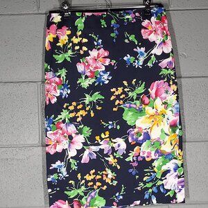 Lauren Ralph Lauren Watercolor Floral Pencil Skirt - Size 2